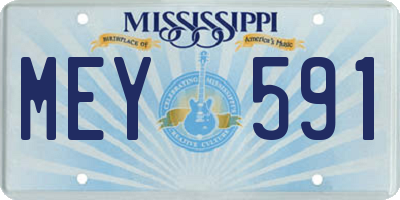 MS license plate MEY591