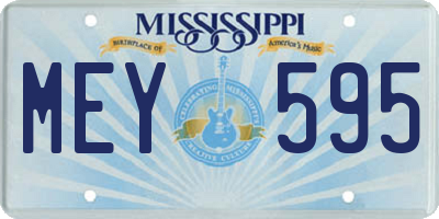 MS license plate MEY595