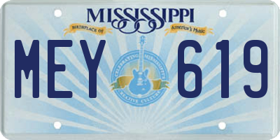 MS license plate MEY619