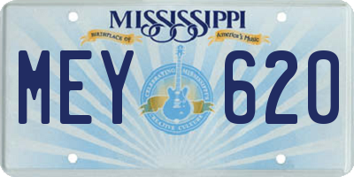 MS license plate MEY620