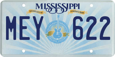 MS license plate MEY622