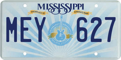 MS license plate MEY627