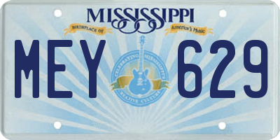 MS license plate MEY629