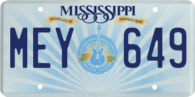 MS license plate MEY649