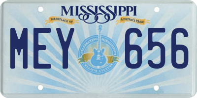 MS license plate MEY656