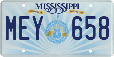 MS license plate MEY658