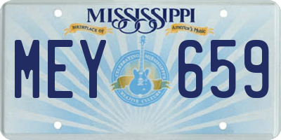 MS license plate MEY659