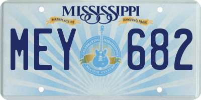 MS license plate MEY682