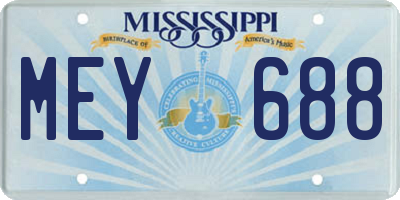 MS license plate MEY688