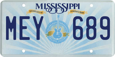 MS license plate MEY689