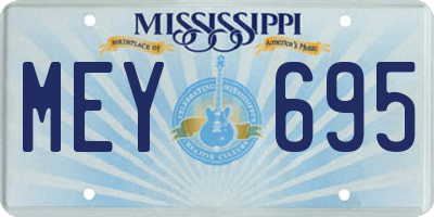 MS license plate MEY695