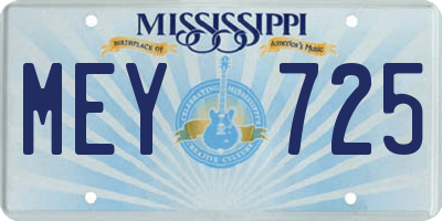 MS license plate MEY725