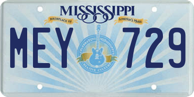 MS license plate MEY729