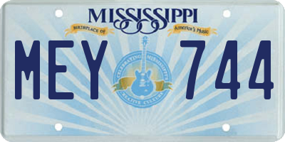 MS license plate MEY744