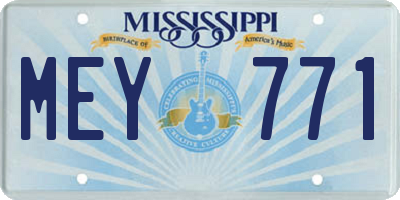MS license plate MEY771
