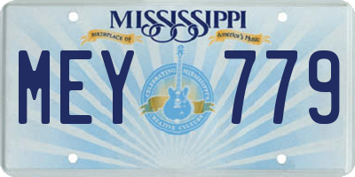 MS license plate MEY779