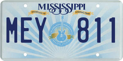 MS license plate MEY811