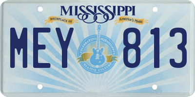 MS license plate MEY813