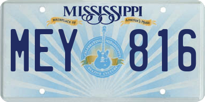 MS license plate MEY816