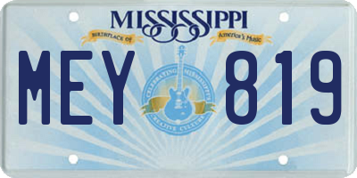 MS license plate MEY819