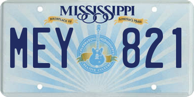 MS license plate MEY821
