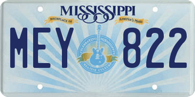 MS license plate MEY822