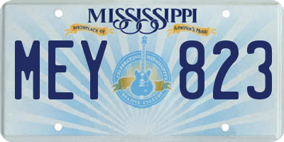 MS license plate MEY823