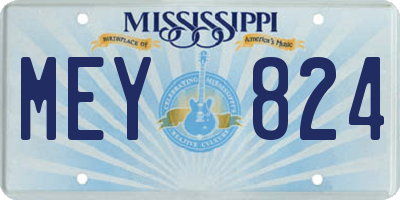 MS license plate MEY824
