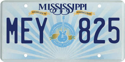 MS license plate MEY825