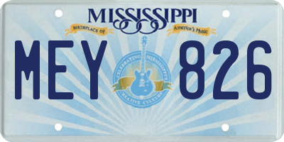 MS license plate MEY826