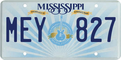 MS license plate MEY827