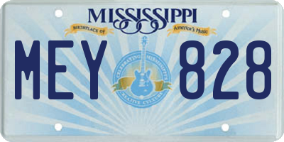 MS license plate MEY828