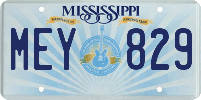 MS license plate MEY829