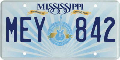 MS license plate MEY842