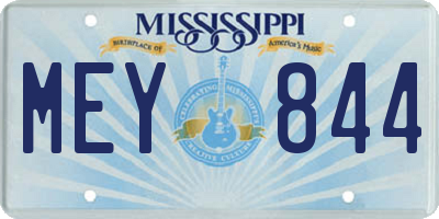 MS license plate MEY844