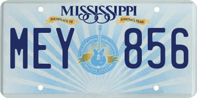 MS license plate MEY856