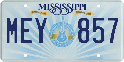 MS license plate MEY857