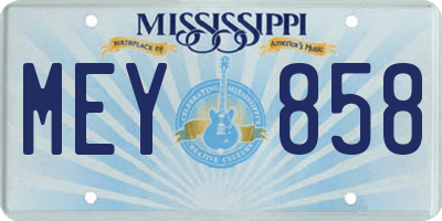 MS license plate MEY858