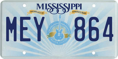 MS license plate MEY864