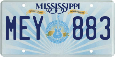 MS license plate MEY883