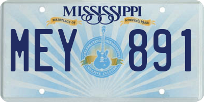 MS license plate MEY891