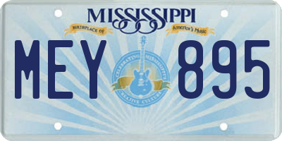 MS license plate MEY895