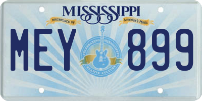 MS license plate MEY899