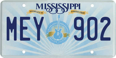 MS license plate MEY902