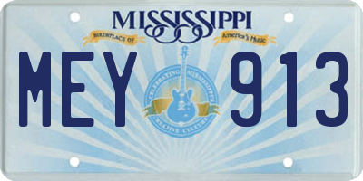 MS license plate MEY913