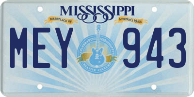 MS license plate MEY943