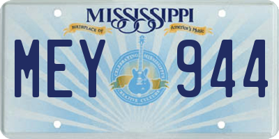 MS license plate MEY944