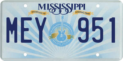 MS license plate MEY951