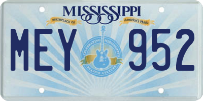 MS license plate MEY952