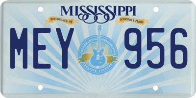 MS license plate MEY956